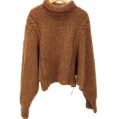 ユーズドフルギ USED古着 ネップ ケーブル編み ハイネックニット レディース 表記無 