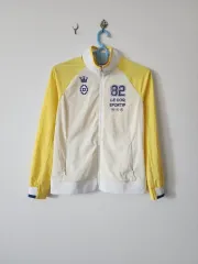 ルコックスポルティフ 82 トラック ゴルフ ジャケット イエロー アイボリー 85-160
