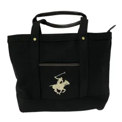BEVERLY HILLS POLO CLUBビバリーヒルズポロクラブ ロゴマーク刺繍トートバッグ/ブラック