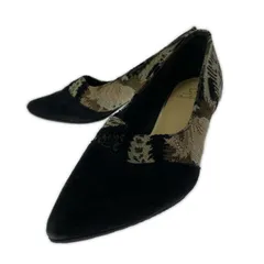 卑弥呼 ヒミコ ジャガード ポインテッドトゥパンプス size25/ブラック