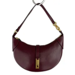 POLO RALPH LAUREN ポロ・ラルフローレン レザーハンドバッグ/ボルドー