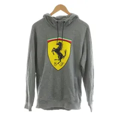 プーマ PUMA × Ferrari Big Shield Hoodie プルオーバーパーカー スウェット 長袖 ロゴ M グレー 762247-03 /RR