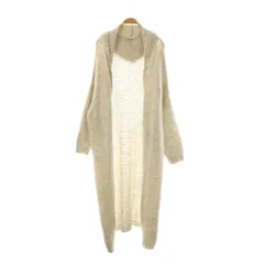 トリコジャンマルク TRICOTS JEANMARC SLOBE IENA別注 ロングニットカーディガン コーディガン モヘヤ混 ライトグレー /ES ■OS