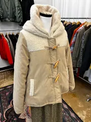 As Know As Pinky シェルパ パネル フーデッド コート