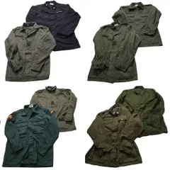 古着卸 まとめ売り 実物・民間MIX 無地 ジャケット ユーロミリタリー 8枚セット (メンズ ) ワッペン スペイン 中古 古着 NC7654