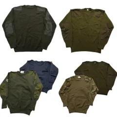 古着卸 まとめ売り 実物・民間MIX コマンドセーター ミリタリー 6枚セット (メンズ ) カモ柄 オリーブ ネイビー 中古 古着 NC7773