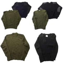 古着卸 まとめ売り 実物・民間MIX コマンドセーター MIX ミリタリー 6枚セット (メンズ ) クルーネック Ｖネック 中古 古着 NC7814