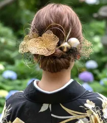 成人式髪飾り 結婚式　卒業式　高級造花　前撮り　髪飾り　振袖　和装　着物　 和装