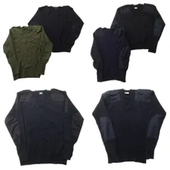 古着卸 まとめ売り 実物・民間MIX コマンドセーター MIX ミリタリー 6枚セット (メンズ ) クルーネック Ｖネック  中古 古着 NC7806