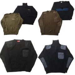 古着卸 まとめ売り 実物・民間MIX コマンドセーター MIX ミリタリー 6枚セット (メンズ ) ジップアップ クルーネック 中古 古着 NC7801