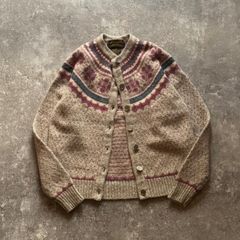 80年代 80s Eddie Bauer エディーバウアー レディース チロリアン ニット カーディガン