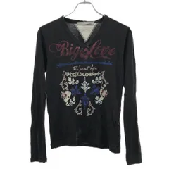 FranCisT_MOR.K.S フランシストモークス ハイビスカルスワロ VネックロングスリーブTシャツ MT2508 ブラック 2のサムネイル