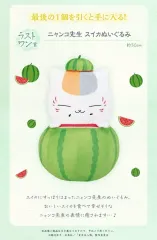 未開封) 夏目友人帳 にゃんこ先生 スイカ ぬいぐるみ 30cm ラストワン