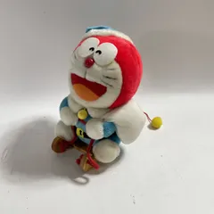 ★ 希少 レア ミニドラ 赤いドラえもん サンタクロース ぬいぐるみ ソリ 藤子不二雄   全長22㎝ 当時物 レトロ  現状品 0.3kg