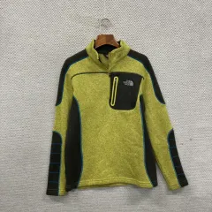 THE NORTH FACE アウトドア 刺繍 ロゴ ハーフジップ フリース 長袖Tシャツ 90(S) A01750