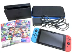 ■◎Nintendo Switch 本体 HAC-001 ネオンブルー ネオンレッド ドック ACアダプタ HDMI ケース ソフト2本 付属品完備