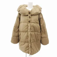 ダブルスタンダードクロージング ダブスタ DOUBLE STANDARD CLOTHING ダウンコート ボリュームカラー ミドル丈 F ベージュ /HO△ 0319のサムネイル