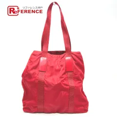 PRADA プラダ トートバッグ トライアングルプレート ナイロン レッド