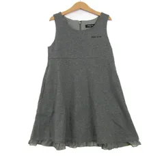 コムサイズム ワンピース ノースリーブ コットン100% トップス キッズ 女の子用 120サイズ グレー COMME CA ISM 【中古】