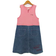 ティンカーベル ワンピース ノースリーブ コットン100% ブランド トップス キッズ 女の子用 140サイズ ピンク TINKERBELL 【中古】