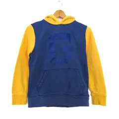 ギャップ スウェット トレーナー 長袖 ブランド トップス キッズ 男の子用 150サイズ ネイビー×イエロー GAP 【中古】