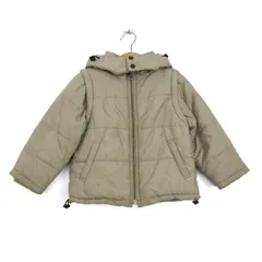 べべ ブルゾン ジャケット 中綿 ブランド アウター キッズ 男の子用 100サイズ ベージュ BeBe 【中古】