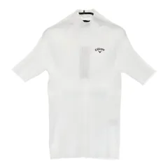 サイズ：L CALLAWAY キャロウェイ 2023年モデル ハイネック 半袖 ニットセーター  ホワイト系 [240101374151] ゴルフウェア レディース ストスト