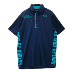 サイズ：M OAKLEY オークリー 434471JP 半袖ポロシャツ ロゴプリント  ネイビー系 [240101461178] ゴルフウェア メンズ ストスト