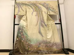 平和屋着物●訪問着　作家物　泰常　辻が花　絞り　暈し染め　金彩　ロング丈　正絹　逸品　AABD7546ph