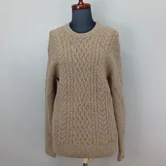 UNITEDARROWS　GREEN LABEL RELAXING　Мサイズ　ケーブルニット　セーター　TASMANIA WOOL　タスマニアウール　ベージュ　ユナイテッドアローズ グリーンレーベル リラクシング