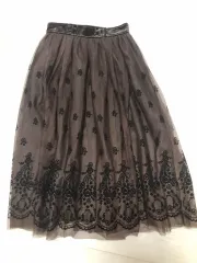 日本 ヴィンテージ axes femme アクシーズファム オリエンタル レース ロング丈スカート