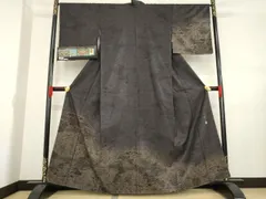 平和屋着物○染色家 岸上純平 本場大島紬 訪問着 純泥染め カタス9