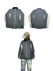 ミズノ グレー オーバーサイズ ウィンドブレーカー ジャケット M