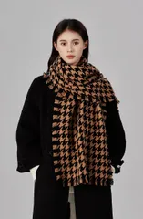 ウールマフラー 千鳥格子 秋冬 韓国風 ファッション ストール 女性 メンズ 肩掛け