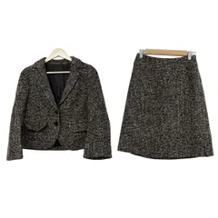 UNITED ARROWS(ユナイテッドアローズ) スカートスーツ レディース - ダークブラウン×アイボリー ツイード