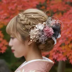 成人式髪飾り●結婚式髪飾りヘア飾り●桜髪飾り 卒業式　振袖　和装　着物　結婚式　袴