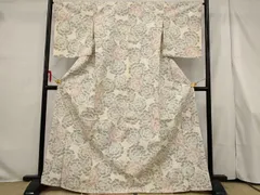 平和屋着物●上質な紬　花尽くし　正絹　逸品　AAAS6838stのサムネイル