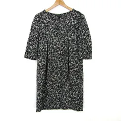 ボールジー ワンピース トップス 七分袖 シルク混 トゥモローランド レディース 38サイズ 黒×グレー BALLSEY 【中古】