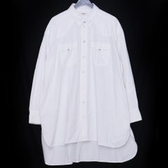 サイズ52！NIGELCABOURN ラウンドカラーホワイトオーバーシャツ - メルカリ