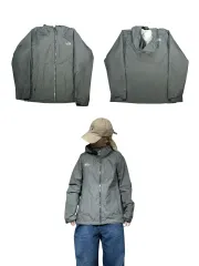 ザノースフェイス グレー レディース ハイベント フーデッド ウィンドブレーカー 登山 ジャケット