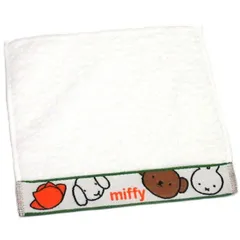 西川ミッフィーミニタオル 25x25cm ホワイト 日本製