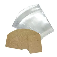 ピアス用台紙 ネックレスなどに ディスプレイカード 40枚セット ヘッダー袋付き アクセサリー台紙