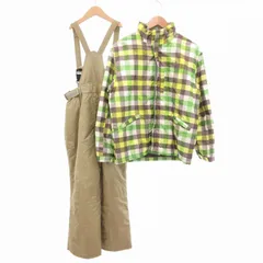 オーシャンパシフィック OCEAN PACIFIC スキーウェアセットアップ スノーボード ジャケット オーバーオール ジップアップ チェック柄 150cm マルチカラー /GV