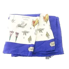 バーバリーズ Burberrys シルク スカーフ スクエア 80×80 イタリア製 青 ブルー