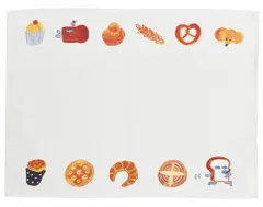 MORIPiLO パンどろぼう ランチョンマット 布 コースター 45x34cm グッズ 可愛い 小学生 幼稚園 おしゃれ 誕生日 プレゼント 子供 大人兼用 ベージュ パン泥棒 キャラクター まくらのモリシタ