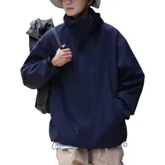 [W Wonyo] 秋服 メンズ マウンテンパーカー 撥水 マウンテンジャケット 薄手 ライトアウター 防風 ウインドブレーカー 軽量 ブルゾン フード付き 防寒着 ジャンパー フルジップ 上着 アウトドア アノラック キャンプ 登山 釣り 秋 冬 春