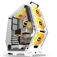 GAMEKM PCケース 本体 ピンク オープンフレーム RGBファン×6付属