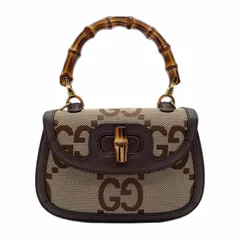 GUCCI グッチ 2WAY ハンドバッグ バンブー 1947 ジャンボGG ショルダーストラップ2本
