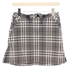 バーバリーゴルフ BURBERRY GOLF 台形スカート ミニ丈 ジップフライ チェック柄 11 グレー /BB