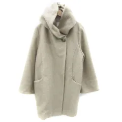 エニィスィス エニシス anySiS コート ミドル丈 フード付き ウール混 2 ベージュ /YM6